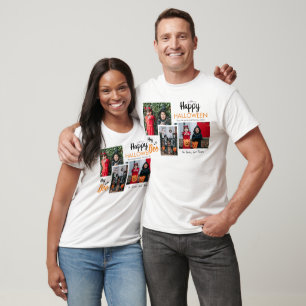 Hey Boo Spooky Halloween Familie Fotocollage T-shirt