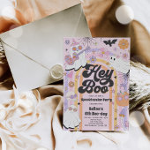 Hey Boo Spooky Halloween Groovy Ghost Kaart