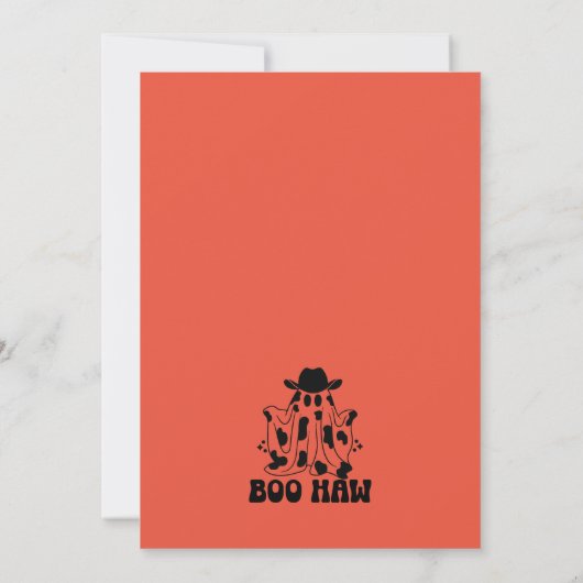 Hey Boo Spooky Halloween Kaart (Achterkant)