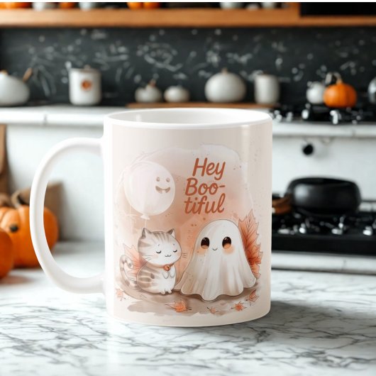 Hey Boo-tiful Ghost - Sweet Halloween & Herfst Cha Koffiemok