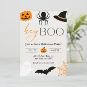 Hey Boo Uitnodiging (Staand voorkant)