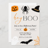 Hey Boo Uitnodiging (Voorkant / Achterkant)