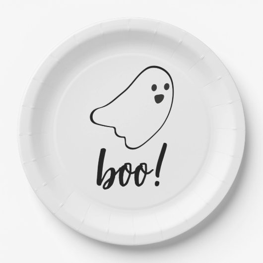 Hey Boo Verjaardag Papieren Bordje (Voorkant)