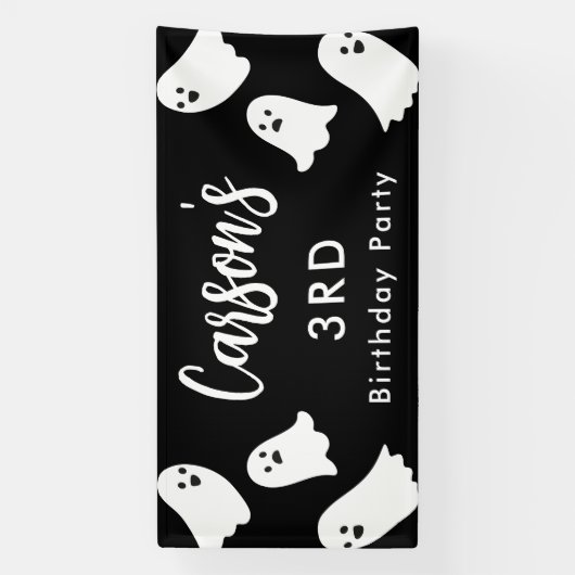 Hey Boo Verjaardag Spandoek (Verticaal)