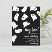 Hey Boo Verjaardag Uitnodiging (Staand voorkant)