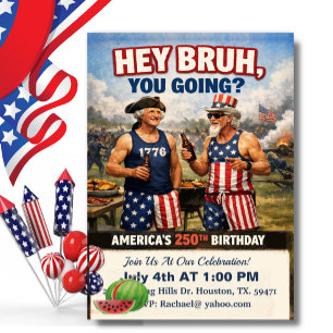 Hey Bruh! Amerika's 250e Verjaardag BBQ, Grappig Kaart