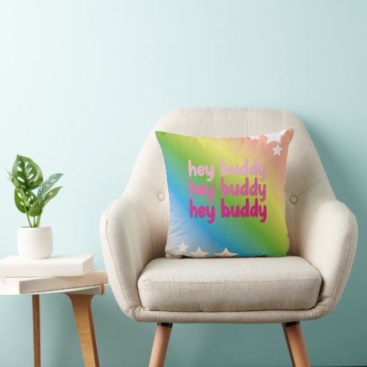 Hey Buddy Rainbow Kleurontwerp Kussen (Stoel)