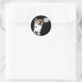 Hey Bulldog Ronde Sticker (Tas)