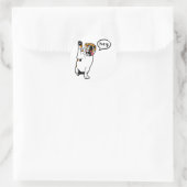 Hey Bulldog Ronde Sticker (Tas)
