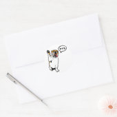 Hey Bulldog Ronde Sticker (Envelop)