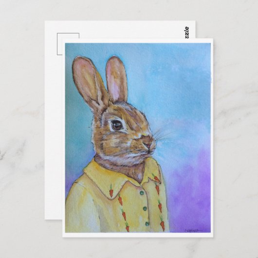 HEY BUNNY BRIEFKAART (Voorkant / Achterkant)