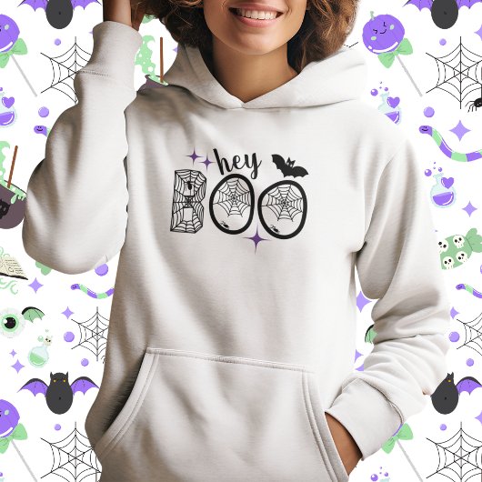 Hey & Bye Boo Halloween Bat en Web Hoodie