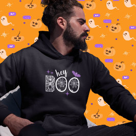 Hey & Bye Boo Halloween Bat en Web Hoodie