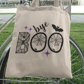 Hey & Bye Boo Halloween Bat en Web Tote Bag