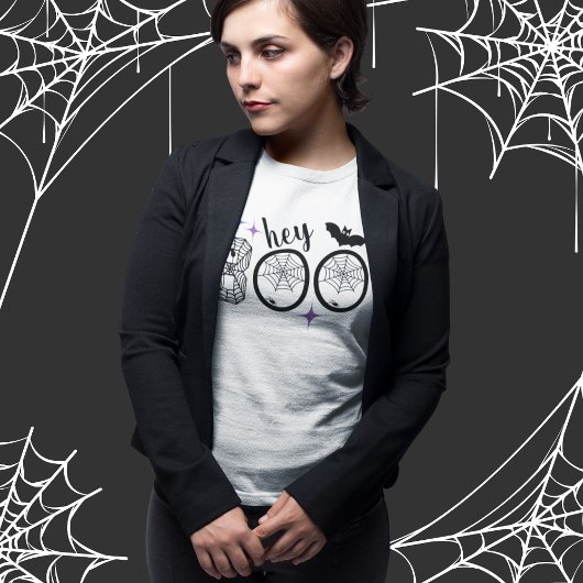 Hey & Bye Boo Halloween Bat en Web Tri-Blend Shirt