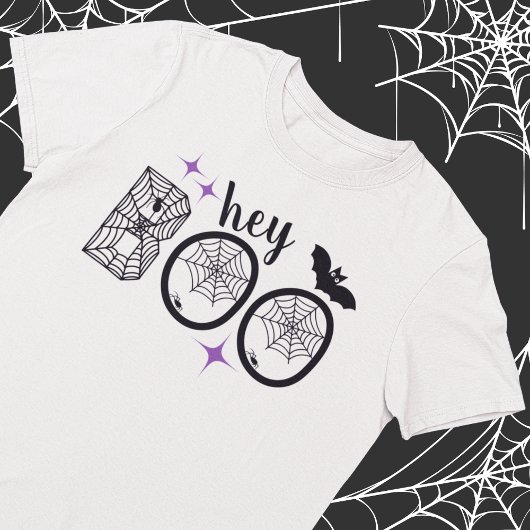Hey & Bye Boo Halloween Bat en Web Tri-Blend Shirt