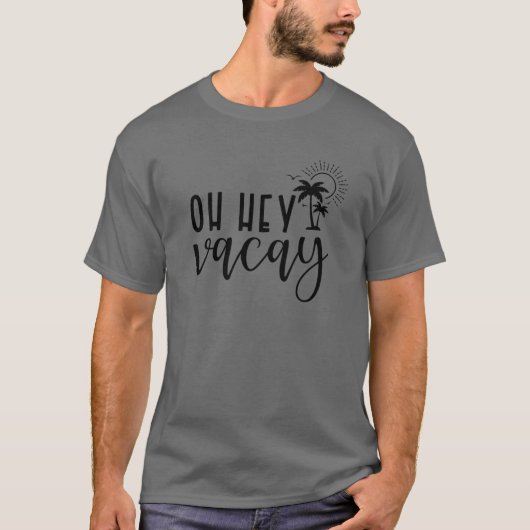 Hey Cacay Palm Tree Summer Family Vacation 2022 T-shirt (Voorkant)