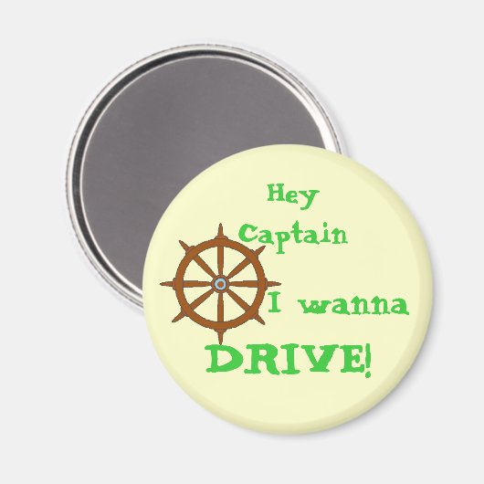 Hey Captain Yellow Magneet (Voorkant / Achterkant)