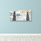 Hey Chicago  Canvas Afdruk (Insitu (Houten vloer))