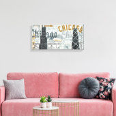 Hey Chicago  Canvas Afdruk (Insitu (Woonkamer))