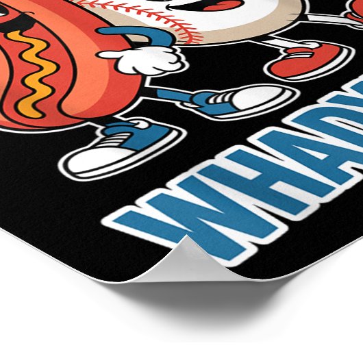 Hey Chicago Whadya Say Funny Baseball Hot Dog 4th  Poster (Hoek)