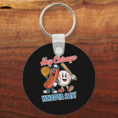 Hey Chicago Whadya Say Funny Baseball Hot Dog 4th  Sleutelhanger (Voorkant)
