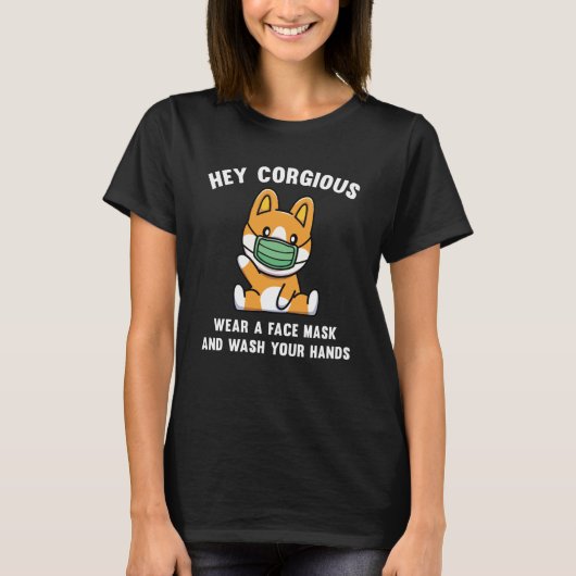 Hey Corgious T-shirt (Voorkant)