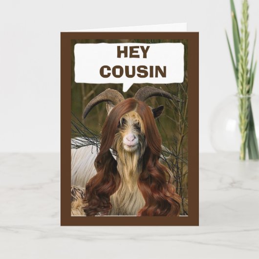 HEY "COUSIN" IS "U" KLAAR VOOR DE BIRTHDAY VAN CEL KAART (Voorkant)