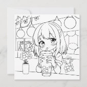 Hey Cu-Tea Funny Boba Pun | Kleurplaat voor volwas (Voorkant)