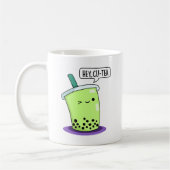 Hey Cu-Tea Funny Boba Tea Pun Koffiemok (Links)