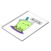 Hey Cu-Tea Grappige Boba-Thee Pun Notitieboek (Linkerzijde)