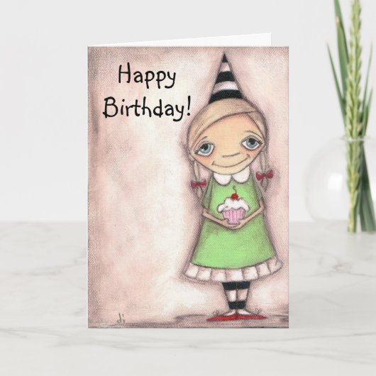 Hey Cupcake - Birthday Kaart (Voorkant)