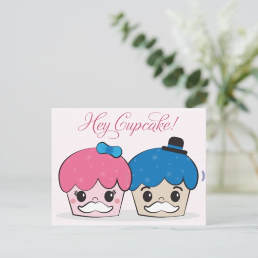 Hey Cupcake Briefkaart (Staand voorkant)
