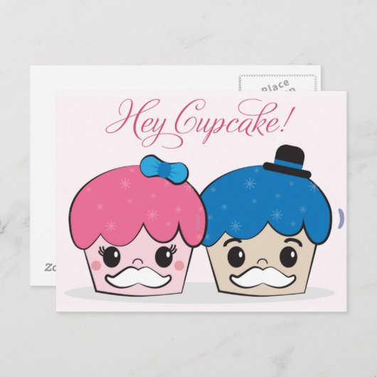 Hey Cupcake Briefkaart (Voorkant / Achterkant)