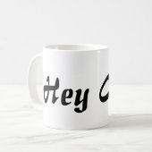 Hey Cutie Black Lettering Koffiemok (Voorkant links)