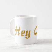 Hey Cutie Gold Lettering Koffiemok (Voorkant links)
