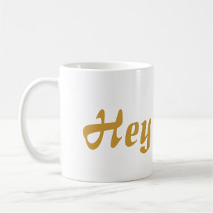 Hey Cutie Gold Lettering Koffiemok