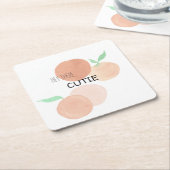 Hey Daar Cutie Sinaasappel Kartonnen Onderzetters (Schuin)