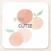 Hey Daar Cutie Sinaasappel Kartonnen Onderzetters (Voorkant)