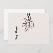 Hey Daar Giraffe Briefkaart (Voorkant / Achterkant)