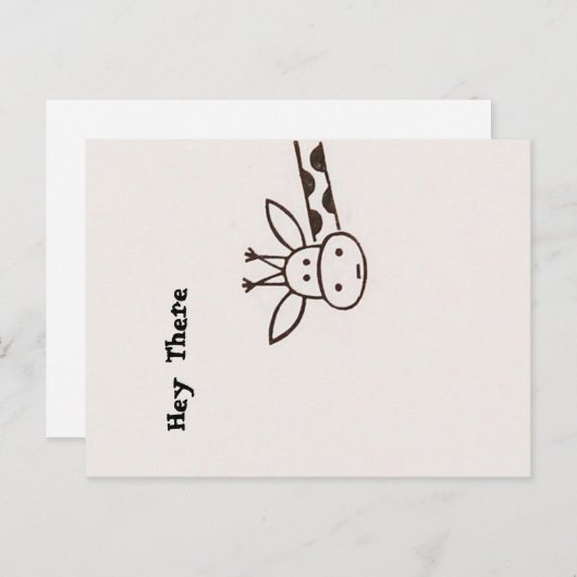 Hey Daar Giraffe Briefkaart (Voorkant / Achterkant)