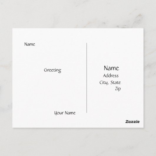 Hey Daar Giraffe Briefkaart (Achterkant)