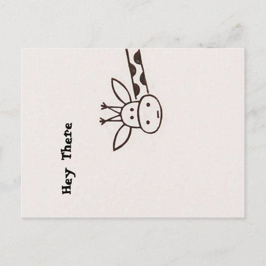 Hey Daar Giraffe Briefkaart (Voorkant)