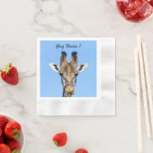Hey daar grappige foto van de Giraffe met tekst Servet (Insitu)