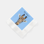 Hey daar grappige foto van de Giraffe met tekst Servet (Hoek)