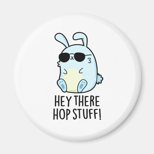 Hey daar Hop Stuff Funny Hot Rabbit Pun Magneet (Voorkant)