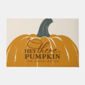 Hey daar pompoen gepersonaliseerde Herfst Deurmat (Voorkant)