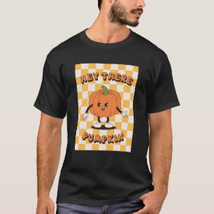 Hey daar Pompoen Groovy Halloween kostuum voor Wom T-shirt