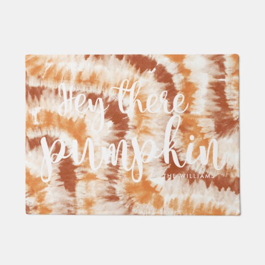 Hey Daar Pumpkin | Autumn Tie Dye Deurmat (Voorkant)