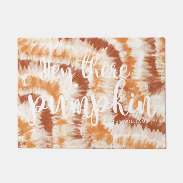 Hey Daar Pumpkin | Autumn Tie Dye Deurmat (Voorkant)